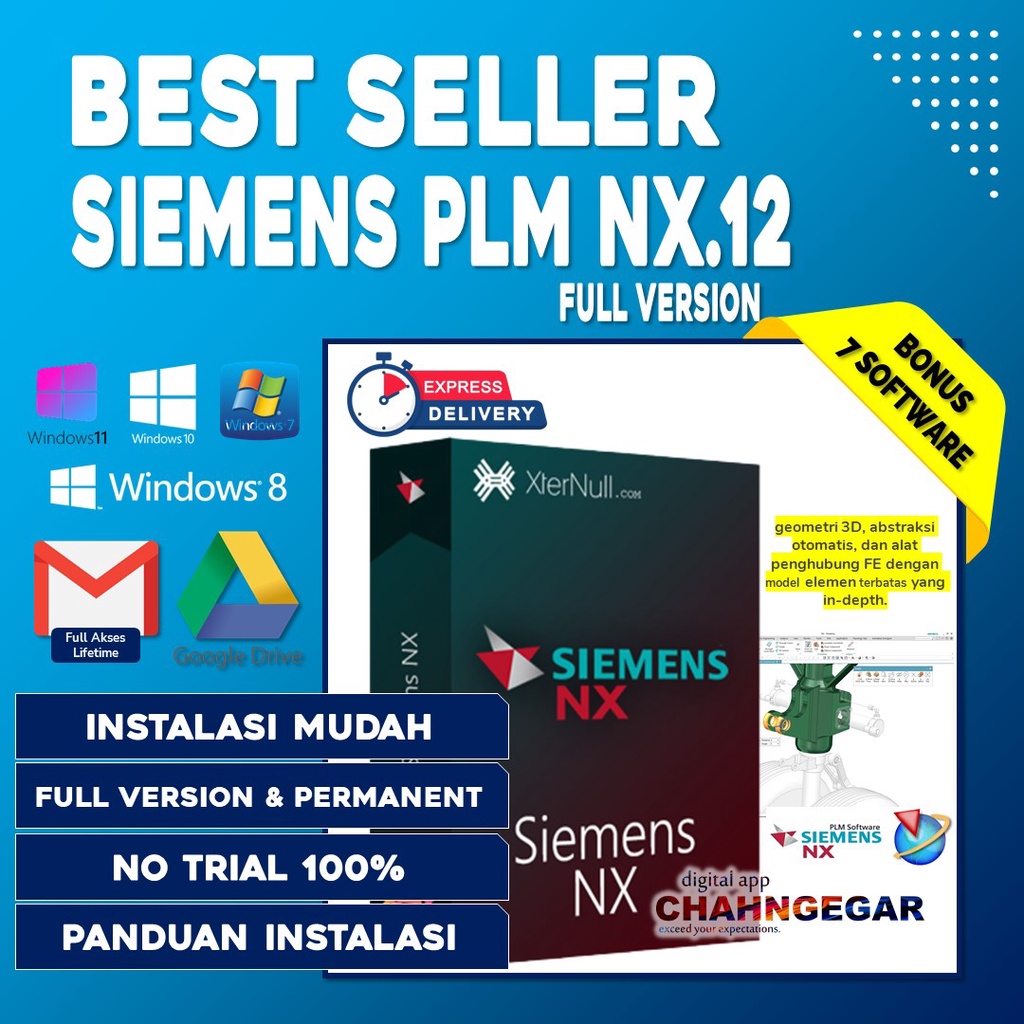 Siemens NX12 PLM Pro Lisensi Full Version Lifetime