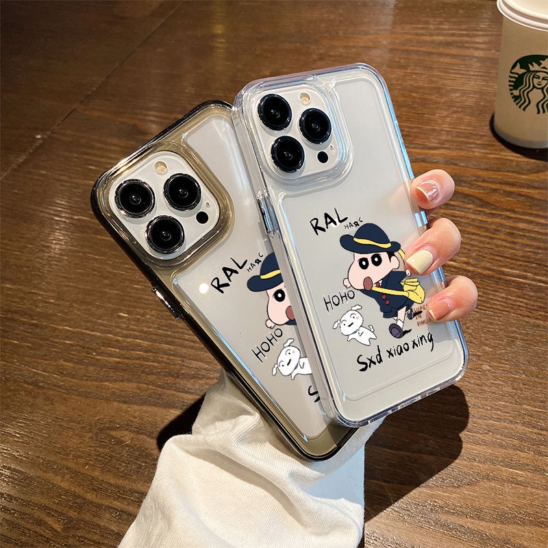 IPHONE Happy boy go School Shockproof Soft Phone Case Kompatibel Untuk Iphone11 12 14 13 Pro XS Max X XR 78 6 6S Plus Casing Transparan TPU Cover