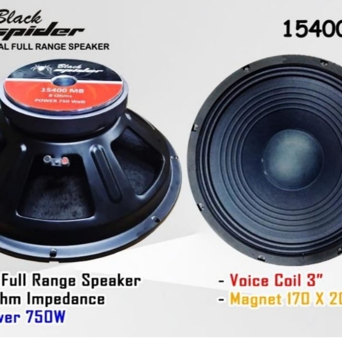 Sound Speaker Black Spider 15 Inch 15400Mb Bs 15 15400 Mb Black Spider Ori