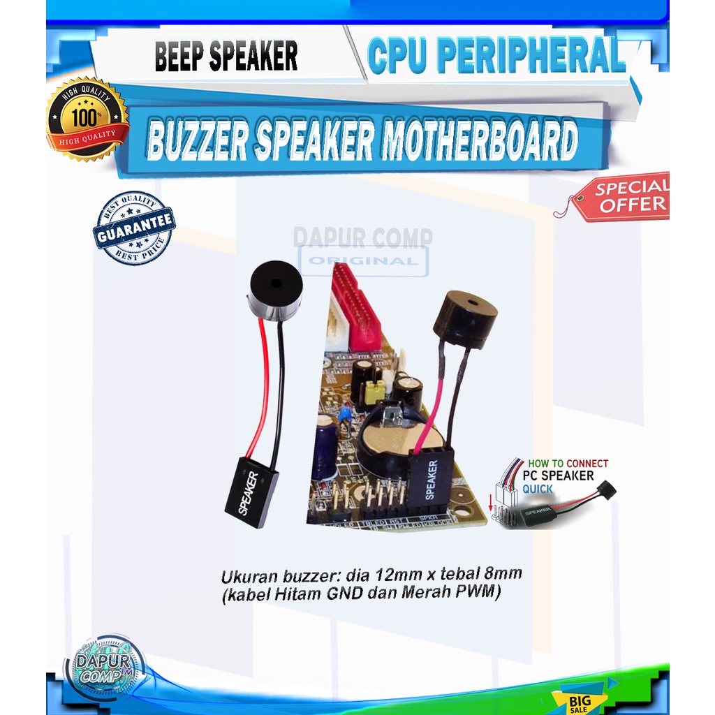 Jual BUZZER MOTHERBOARD, ARDUINO SPEAKER BEEP Shopee Indonesia