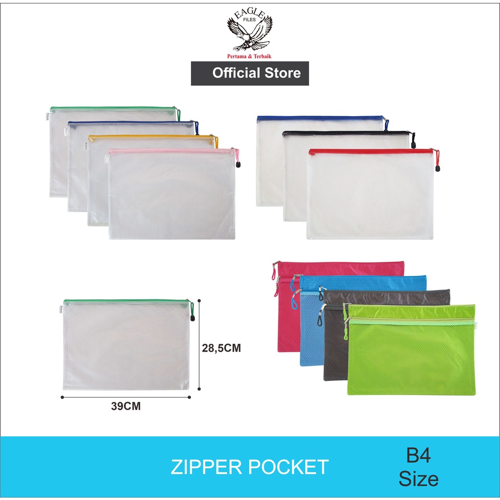 

Zipper Pocket EAGLE B4 Tempat Pensil Pencil Case Tepak Pensil