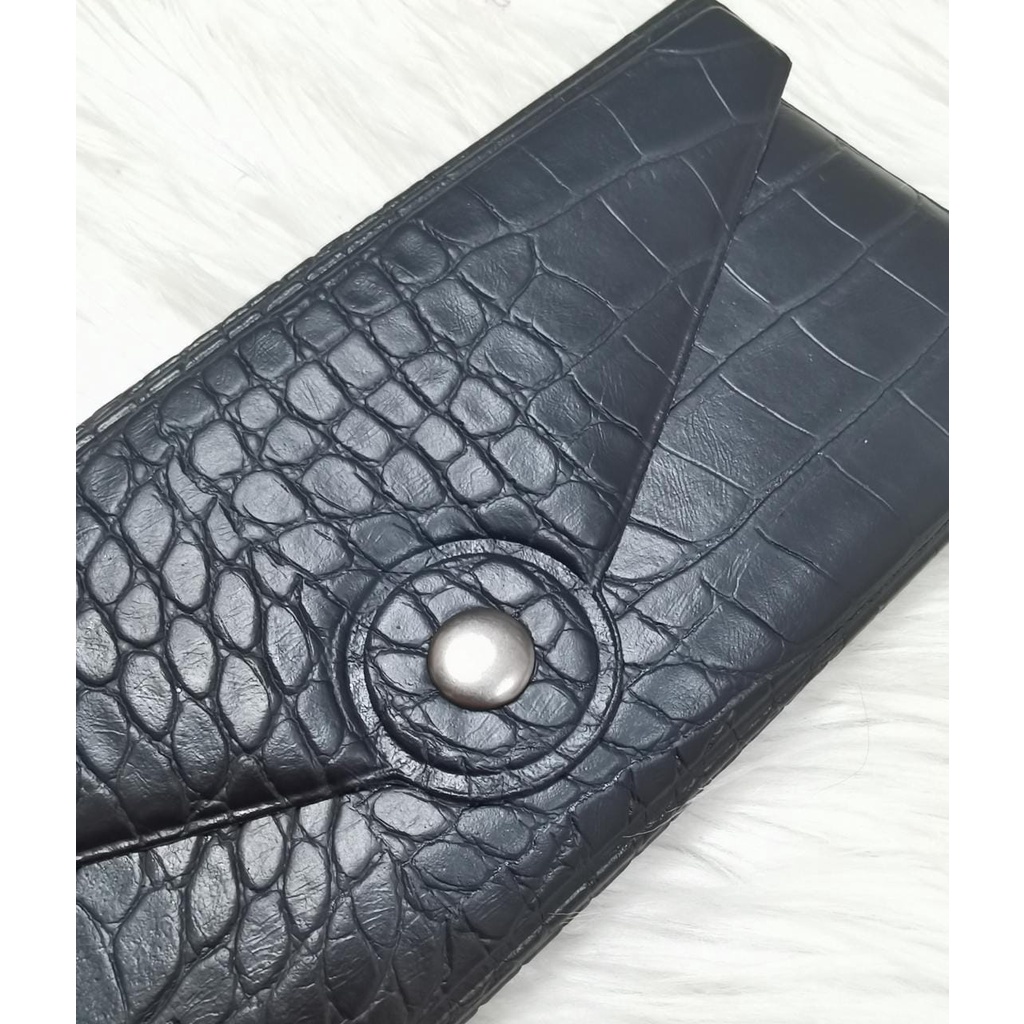 ADOLANE 015 DOMPET CROCO KEUANGAN KANCING SEGITIGA / DOMPET PANJANG / DOMPET BUDGETING