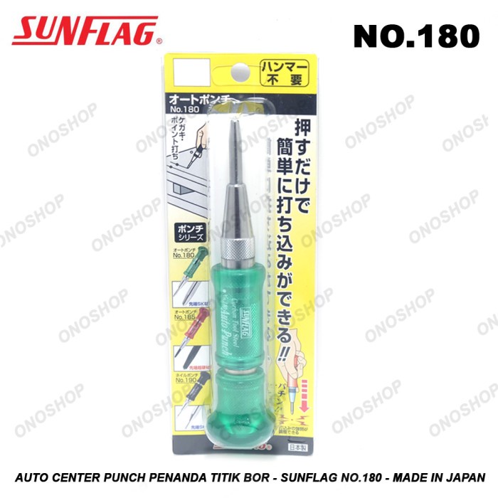 Auto Center Punch Penitik Penanda Titik Bor - Sunflag No.180 - Japan onosh00 Diminati Banget