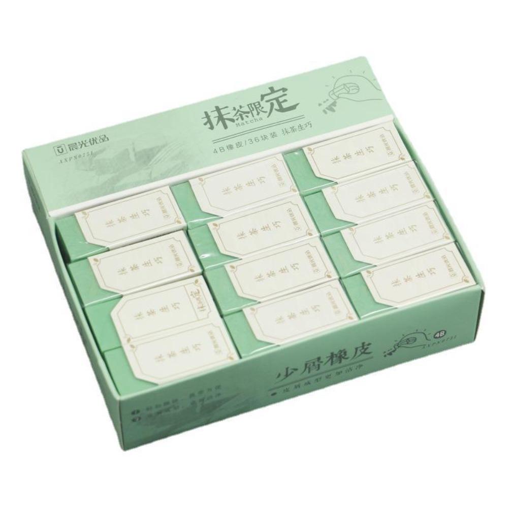 Lanfy Pencil Erasers Dustless Traceless Crumbless Membuat Alat Lap Sempurna Perlengkapan Koreksi Matcha Green Eraser