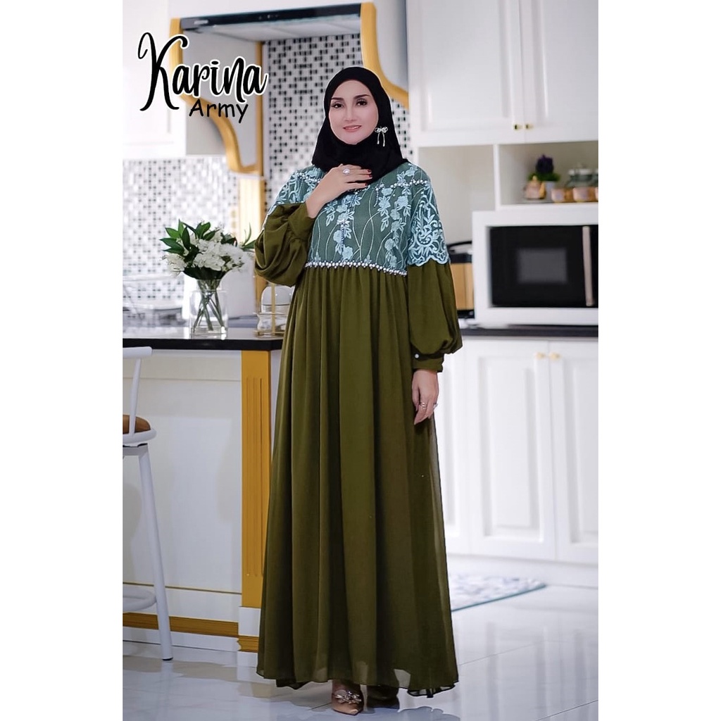 GAMIS PESTA KARINA BUSANA MUSLIMAH PESTA PREMIUM