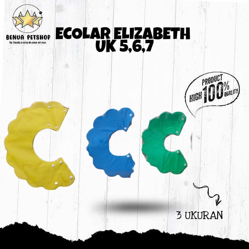 Pet Collar Cone Anti-bite / Lingkaran Corong Pelindung Leher Hewan Peliharaan Bentuk Bunga Matahari Elizabeth UK 5,6,7