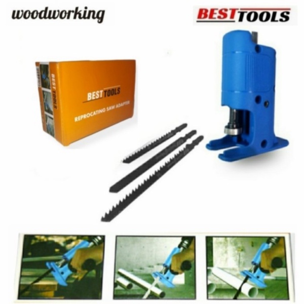 Terbaik Adapter Reprocating saw Adaptor Konverter Bor Menjadi Gergaji Jig Saw - Hitam Promo