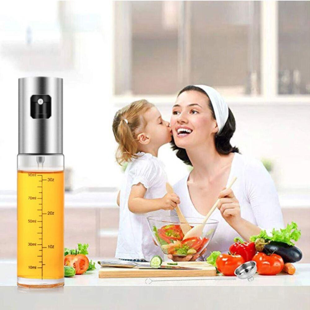 Solighter Kaca Olive Oil Sprayer Dispenser Minyak Rumah Tangga Cuka Bumbu Botol Dapur Saos Masak