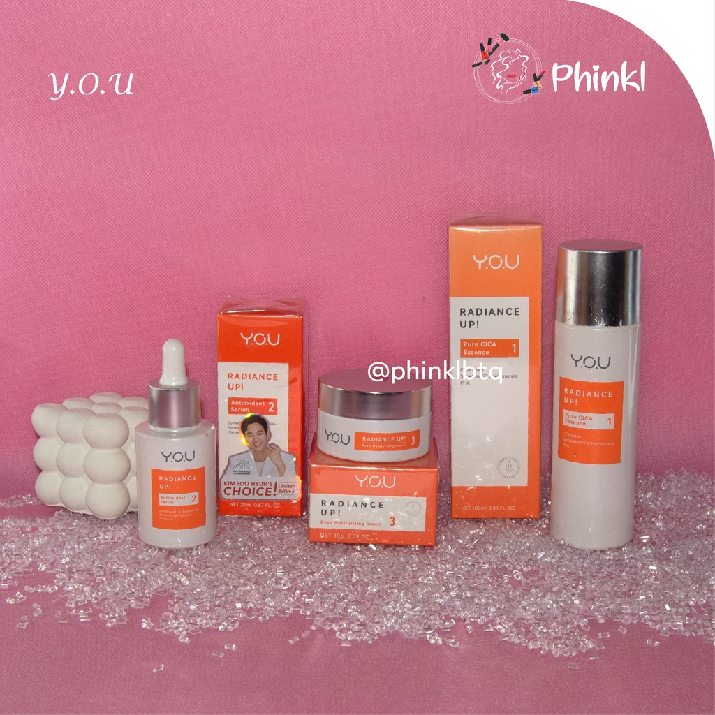 `ღ´ PHINKL `ღ´ Y.O.U Skincare Radiance Up!! Series premium memperbaiki skin barrier ala korea KPOP