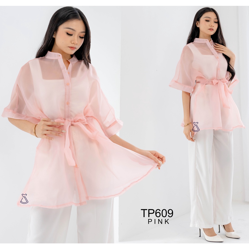 SEOLA - TP609  - Atasan Organza Casual