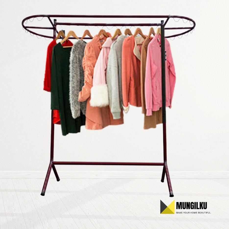 Murah Meriah Jemuran Baju Terbaru & Berkualitas Rak Jemuran Pakaian Anti Karat / Jemuran Baju Besi M