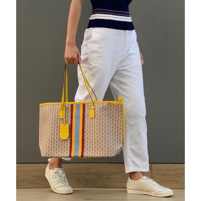 Tory Butch Gemini Link Canvas Tote Bag