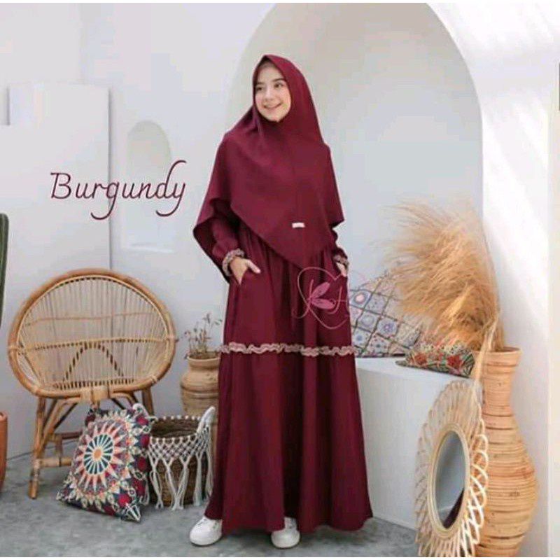 ANIAH SYARI - Baju Gamis Busui Dress Wanita Fashion Muslim Ukuran S M L XL XXL 3XL 4XL Jumbo Untuk A