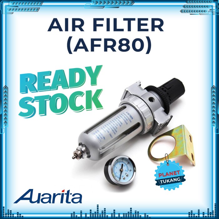 Spray Single Air Filter Regulator Spray Gun Auarita Afr-80 Kompresor 1/4"