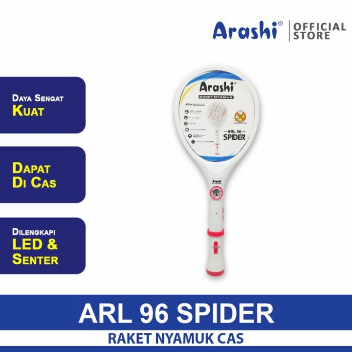 ARASHI Raket Nyamuk Spider ARL 96 - Pet Control