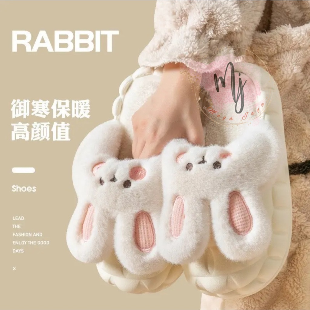 Sandal rumah boneka bulu karakter sandal kokop wanita sandal rumah sandal kawaii import