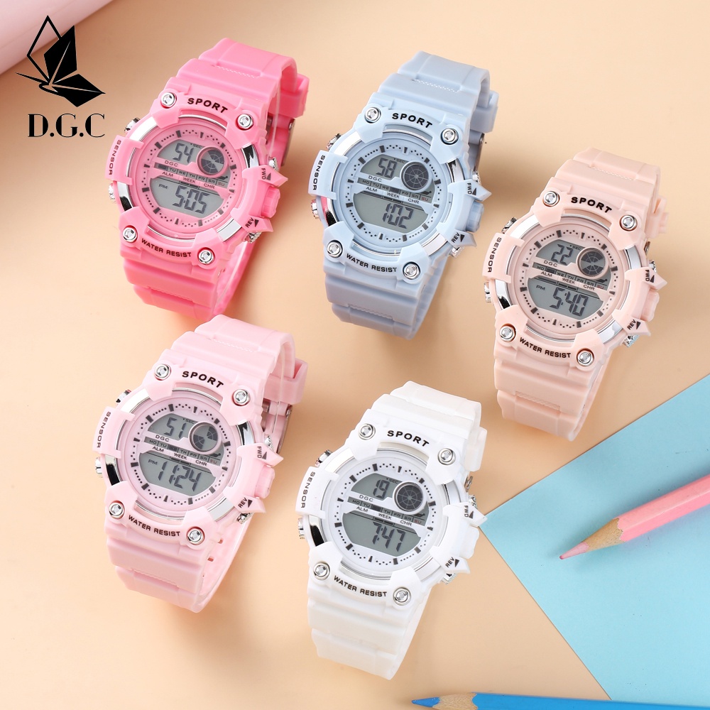 ✨COD✨Jam tangan wanita  digital jam tangan led sport anti air watch DGC wanita  cewek M179