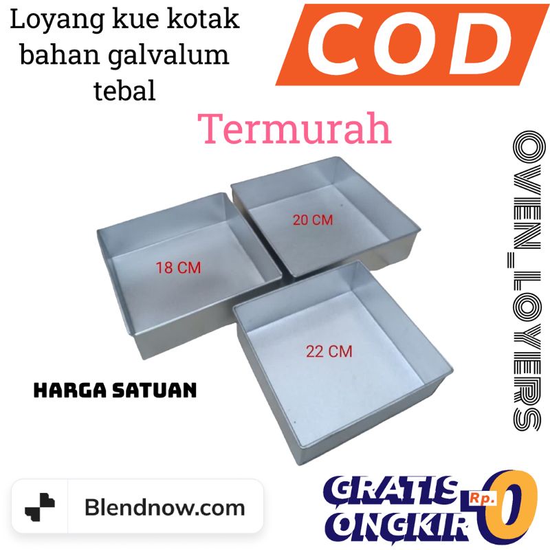 Loyang kotak / Loyang persegi / Loyang bolu panggang