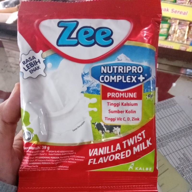 

Zee Susu bubuk Vanila dan cokelat saset