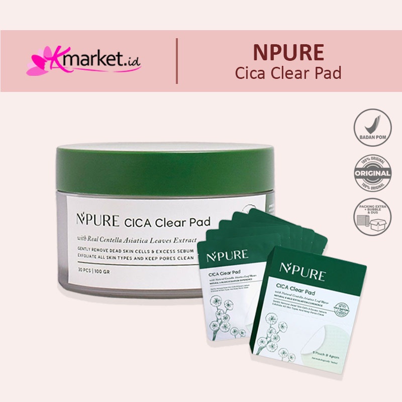 [BPOM] Npure Cica Clear Pads [40pcs |5 Pcs+7]