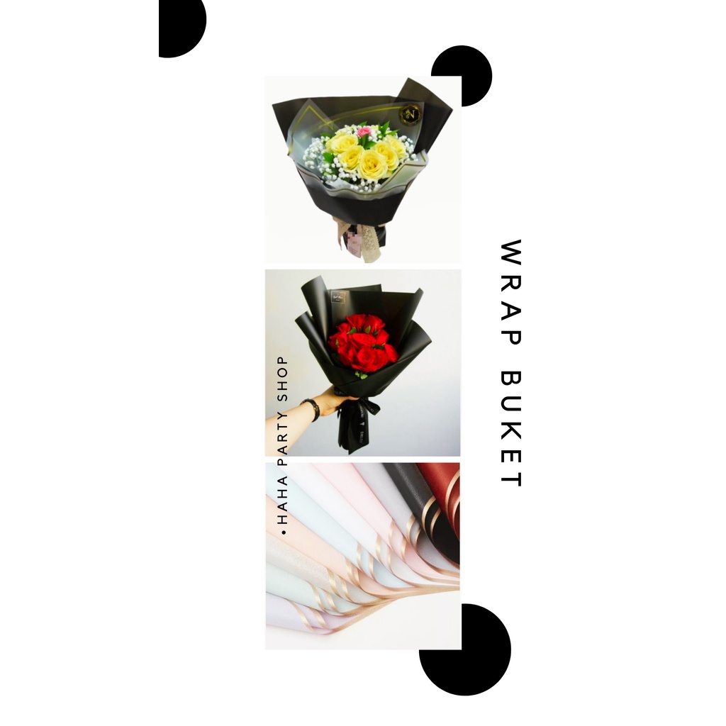 

Kertas Bungkus Bunga Cantik/ Wrapping Paper List Gold/ Bouquet Noir