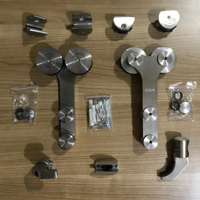 Glass Sliding Door Accessory Set Roda Sliding Pintu Kaca Heavy Duty