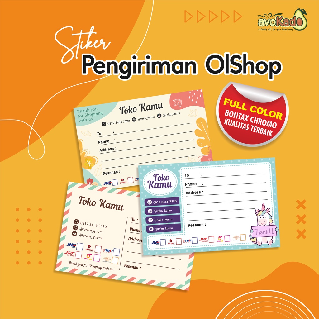 

Stiker Pengiriman OlShop untuk Packing