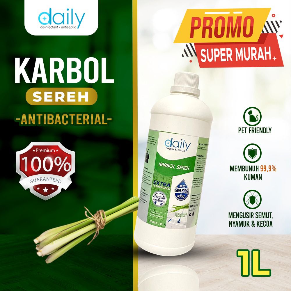 KARBOL DAILY KONSENTRAT 1 LITER ANTIBACTERIAL PREMIUM KARBOL ANTI NYAMUK &amp; SERANGGA