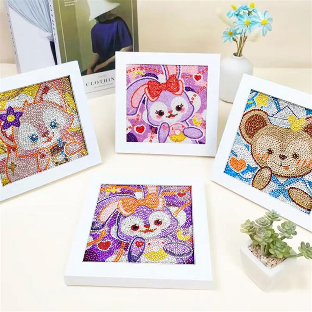 Timekey DIY Berlian Lukisan Kit StellaLou Duffy Bear LinaBell Mosaik Gambar Kerajinan Seni Hobi Pixel Lukisan Hari Valentine Dekorasi Rumah A4S3