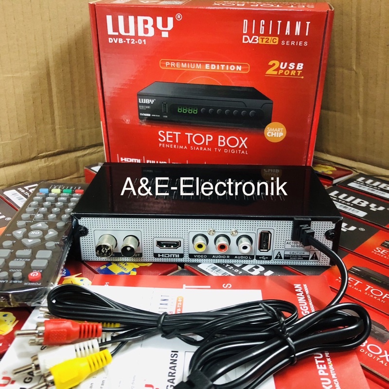 SET TOP BOX TV DIGITAL LUBY DVB-T2-01 FULL HD EWS SNI