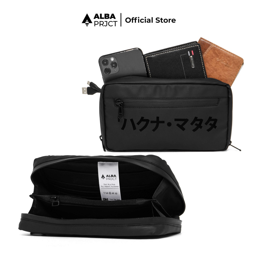 ALBA PROJECT - Handbag “SAGA” 3 in one - Clutch Bag Pria - Sling Bag Pria - Tas Multifungsi