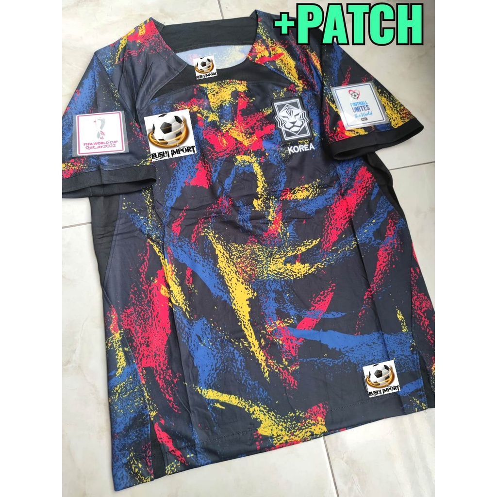 Jersey Baju Bola Korea Away Full Patch Piala Dunia World Cup 2022 Grade Ori