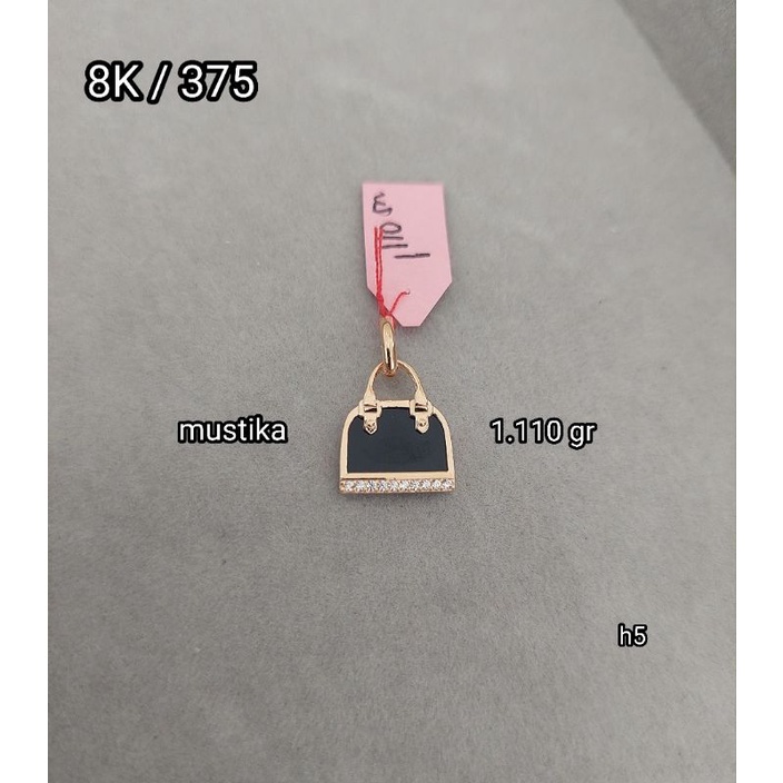 Liontin model tas hitam 8K / 375