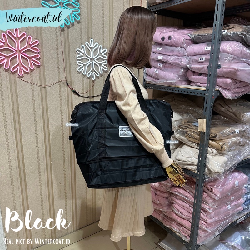 Travel bag duffel tas travel besar anti air portable gym bag fitness hand carry travelling import
