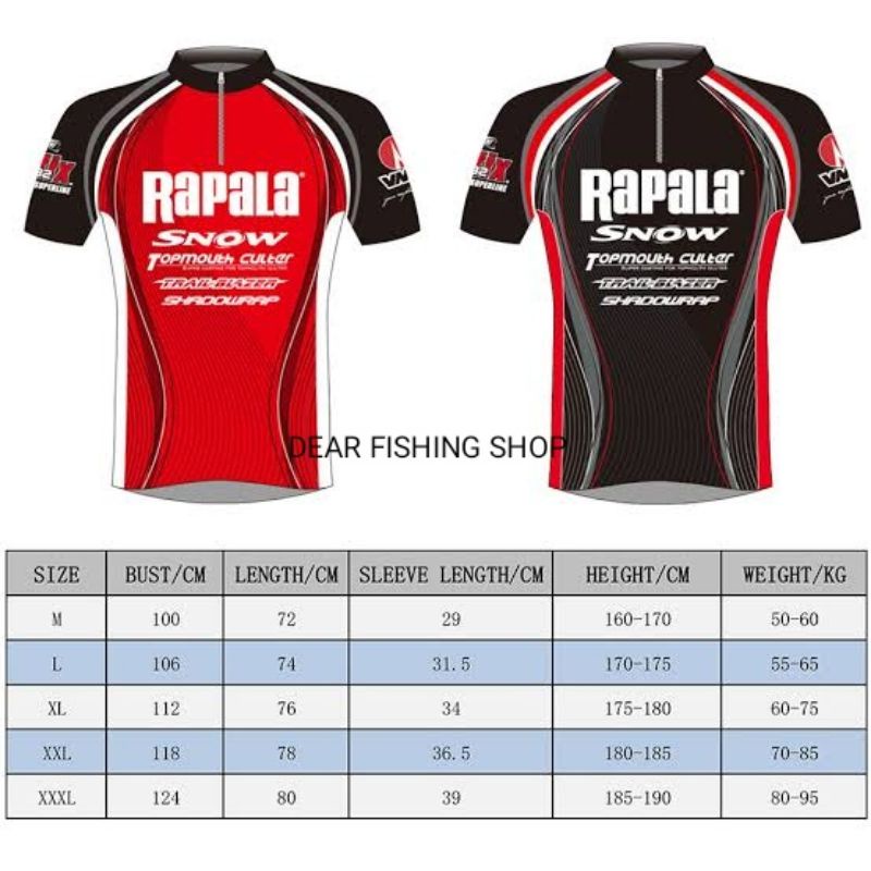 Baju Mancing Jersey Rapala Original