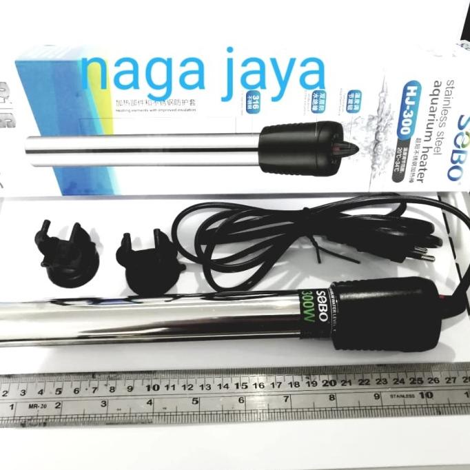 heater pemanas air aquarium sobo 300 watt stainless steel anti pecah
