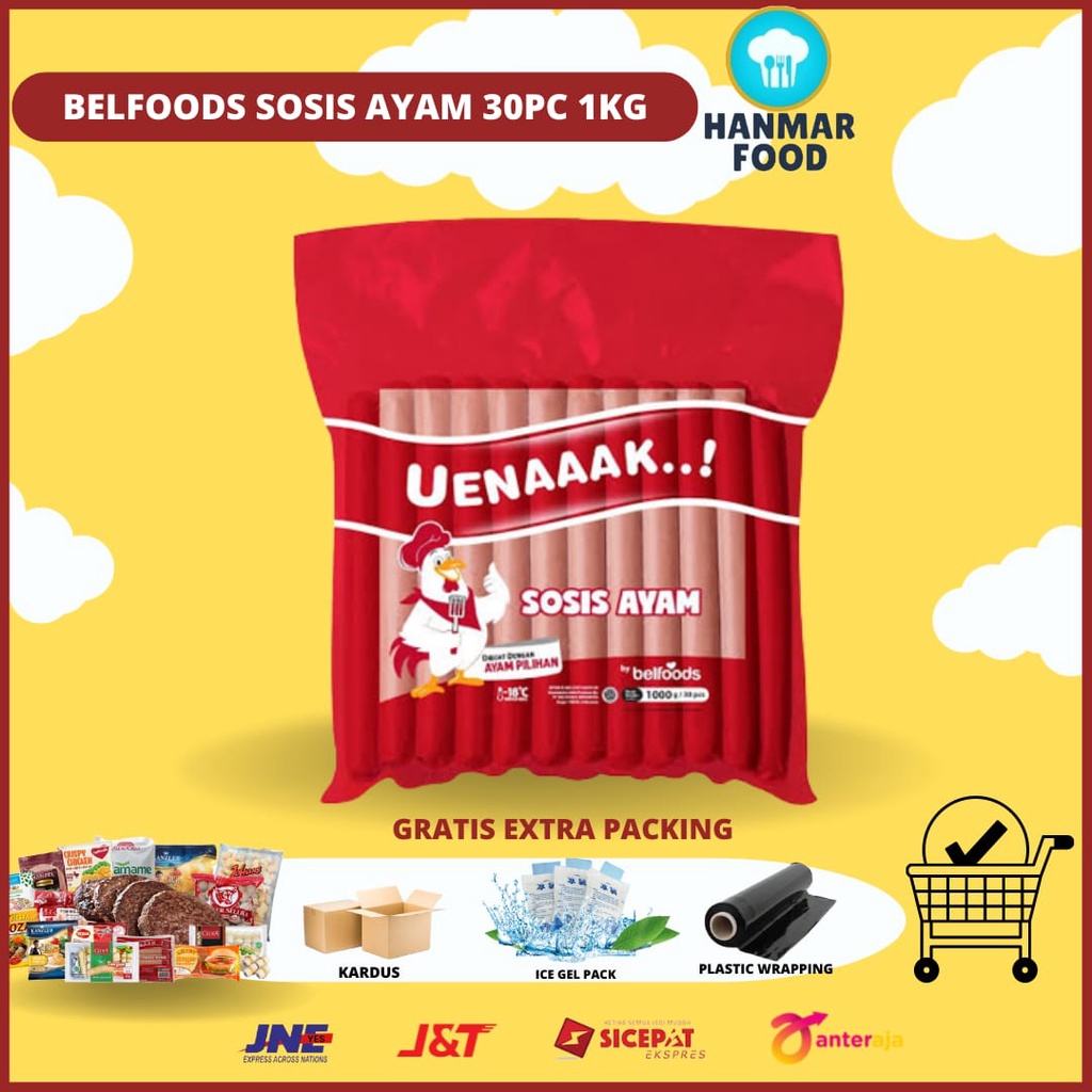 

Belfoods Sosis Ayam 1kg isi 30pc