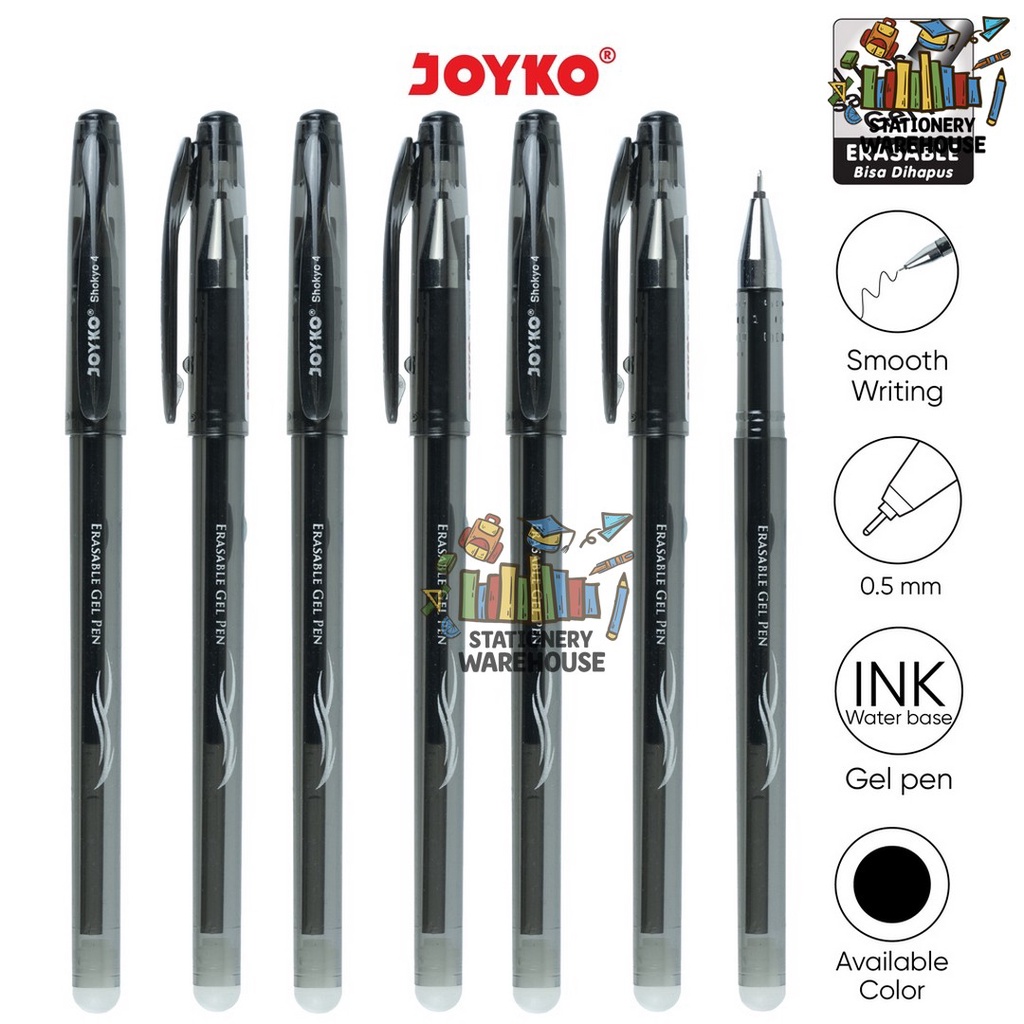

Erasable Gel Pen Pulpen Bisa Dihapus Joyko GP-322 Shokyo 4 Gel 0.5 mm
