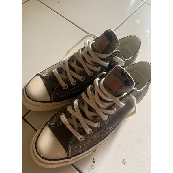 Sepatu Sneakers Converse x Carhartt Camo, Sepatu Second Branded, Sepatu Pria dan Wanita