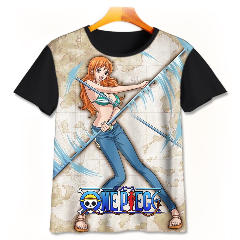 Kaos 3D Anak | Baju Printing | Kaos 3D - Kaos Anime One Piece Karakter Nami Kaos Printing Anak 3D On