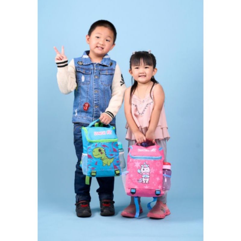 Tas ransel anak set Backpack dengan kotak botol sendok garpu