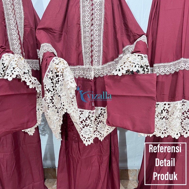 [CUCI GUDANG] Mukena Arsilla/ Mukena Renda Susun/ Mukena Dewasa/ Grosir Mukena