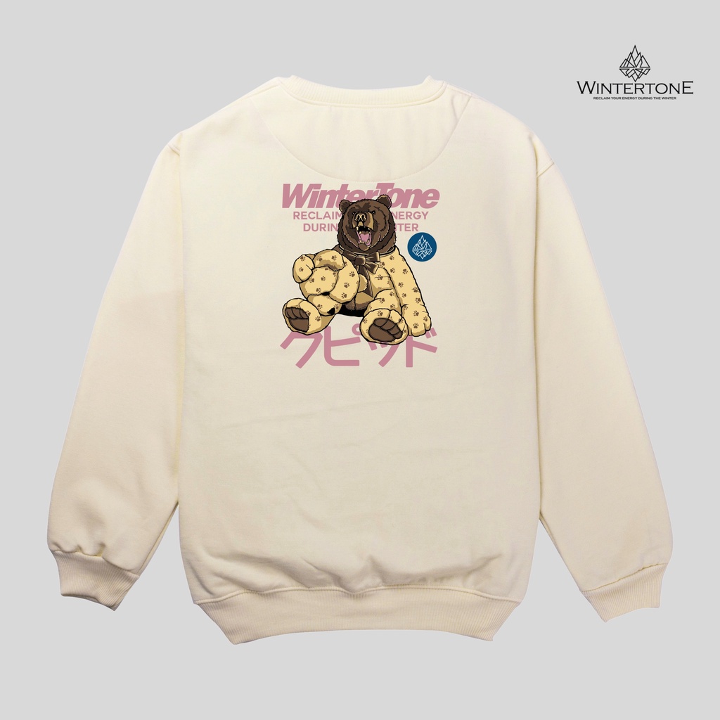 Crewneck Distro Pria Aesthetic Cream Streetwear WNTRN Sweater Crewnek Sweatshirt Oversize WINTERTONE Cowok Switer Pria Oblong Lengan Panjang Sweeter Hitam Bigsize Unisex Cewek Cowok