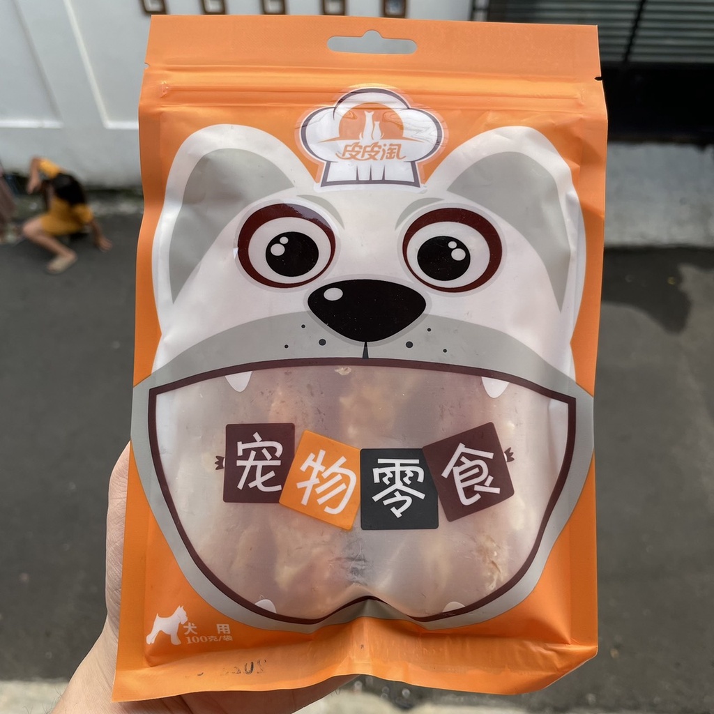 DONGWU MAKANAN RINGAN HEWAN ANJING AYAM 100g TULANG KALSIUM SUSU TREAT SNACK