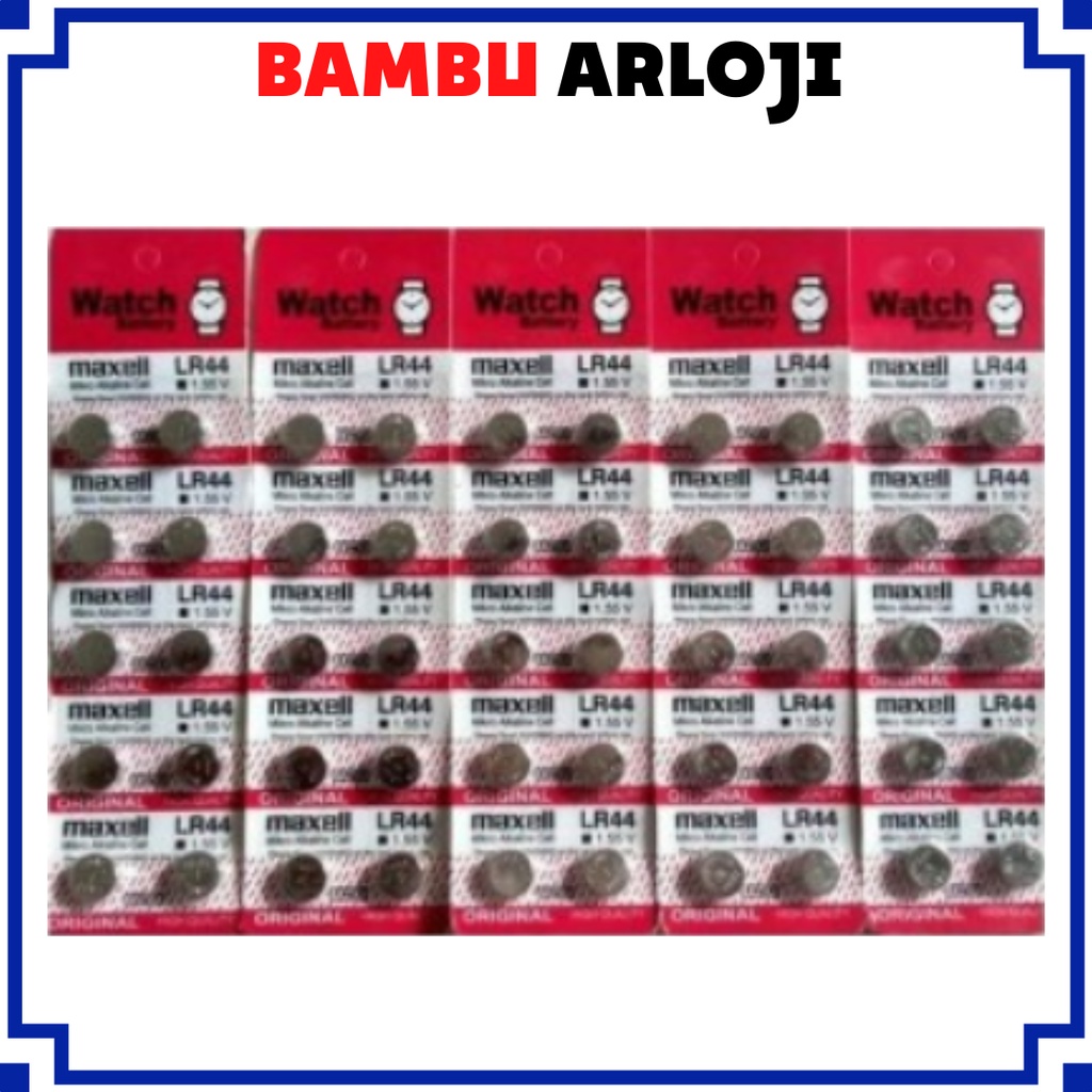 BAJ Batre MAXELL kancing Baterai Battery AG13 SR LR 44 LR44 L1154F GROSIR JAM TANGAN KALKULATOR