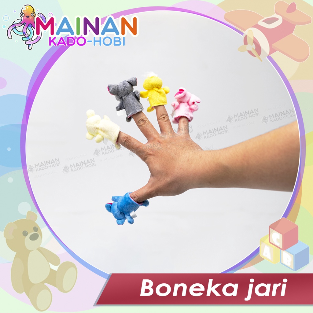 MAINAN EDUKASI SET BONEKA JARI TANGAN SERI HEWAN BINATANG ANIMAL