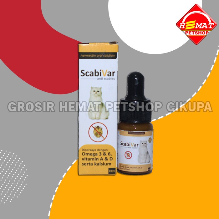 Obat Kucing Scabivar Cat 10ml Sirup Cair Untuk Scabies Minum 10 ml