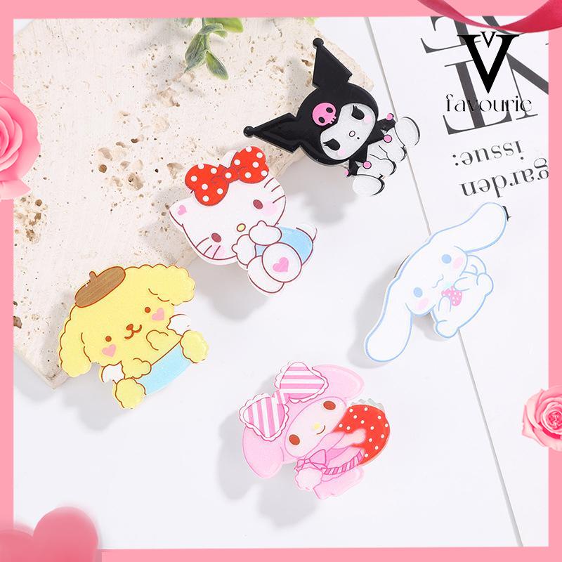 CODJepit Rambut Kartun Cinnamoroll Anjing Kucing Bebek Bill Clip Aksesoris Rambut Poni Lucu Bercahaya-FA