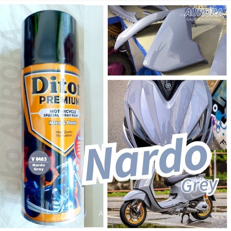 Cat Pilok Diton Premium 9483 Nardo Grey 400ml Nardo Abu Audy Abu Muda Cerah Otomotif
