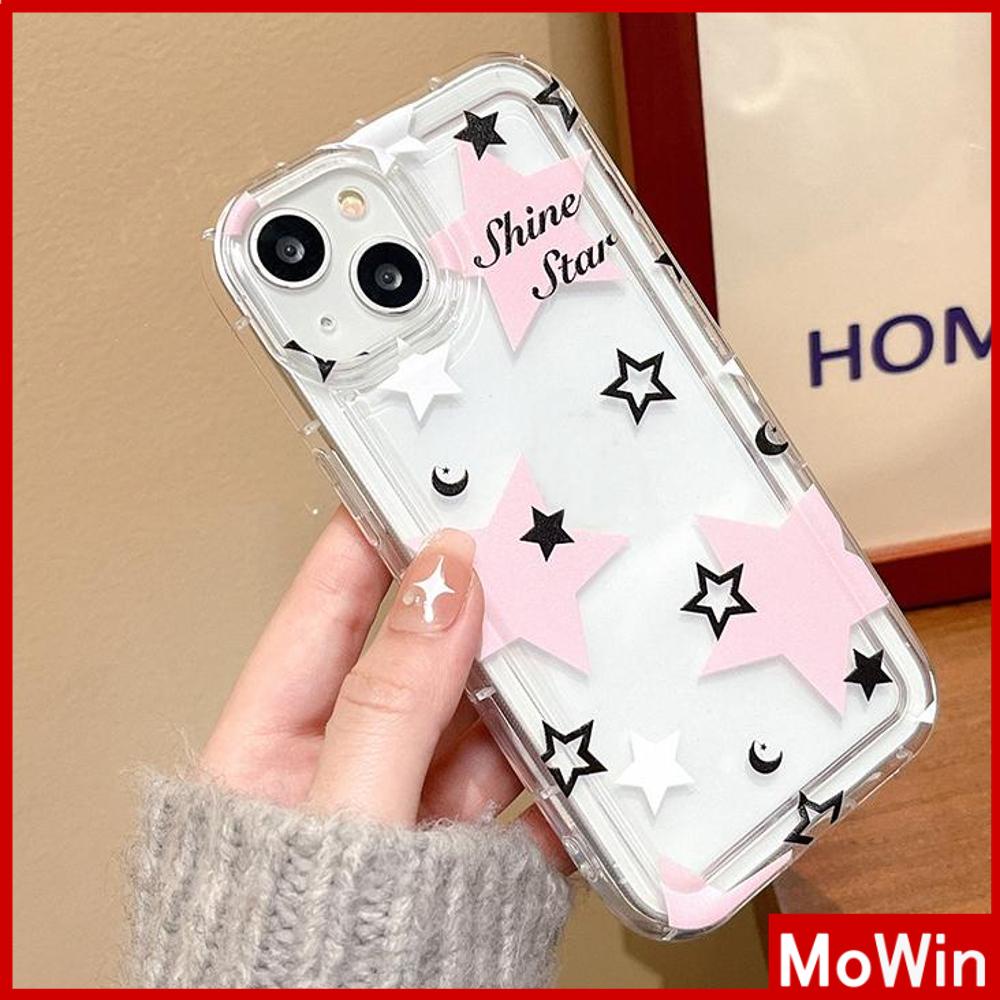 For iPhone 14 Pro Max iPhone Case Clear Case TPU Soft Case Airbag Reinforced Shockproof Pink Star Compatible with iPhone 13 Pro Max iPhone 12 Pro Max 11 7Plus 8Plus 6Plus XR xs max